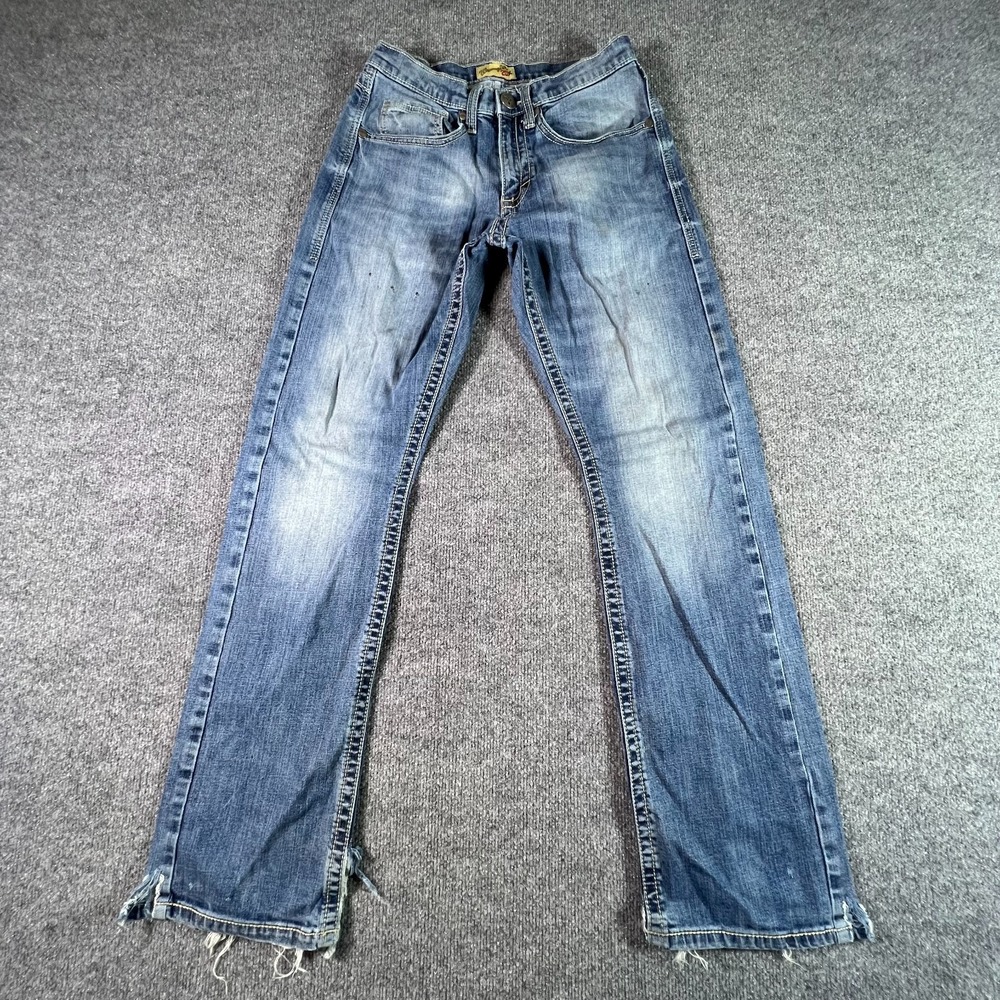 Wrangler 20X Bootcut Jeans Men's 29x34 Blue Denim Medium Wash Split Hem Western